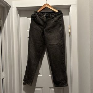 Universal Standard NWT Donna High Rise Curve Stonewash Black Straight Jeans 10